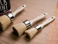 BT&C Natural Bristle Round Paint Brushes