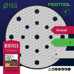 Festool Granat - Mini Packs Of 6" 150mm Diameter Sanding Disks