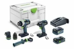 Festool Cordless Hammer Drill TPC 18/4 And Cordless Impact Screwdriver TID 18 Combo Kit (576996)