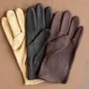 Deerskin Gloves With Slide-Buckle