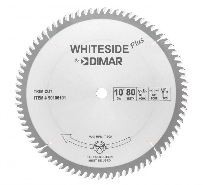 Whiteside Plus Dimar Trim Cut Table Saw Blades 3 Whiteside Plus Dimar Trim Cut Table Saw Blades